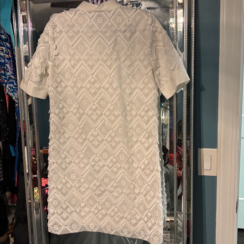 Banana Republic White Textured Mini Dress - Picture 4 of 4